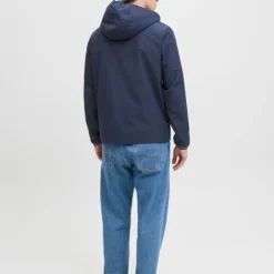 JACK & JONES Coupe-vent Brook avec zip à capuche Homme BLEU FONCE Discount