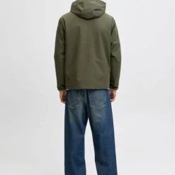 JACK & JONES Coupe-vent Brook avec zip à capuche Homme KAKI