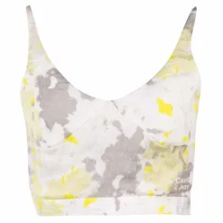 CALVIN KLEIN Crop top bretelles blanc motif fantaisie Femme MULTICOLORE Best