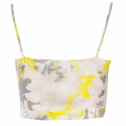 CALVIN KLEIN Crop top bretelles blanc motif fantaisie Femme MULTICOLORE Best