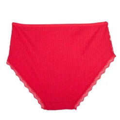 LES PETITES...PARIS Culotte en coton biologique Femme ROUGE New