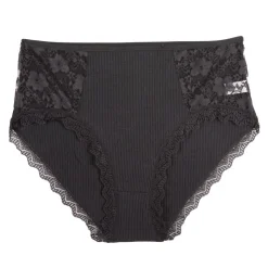 LES PETITES...PARIS Culotte en coton biologique Femme NOIR Clearance