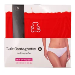 LULU CASTAGNETTE Culotte invisible seconde peau Femme ROUGE New