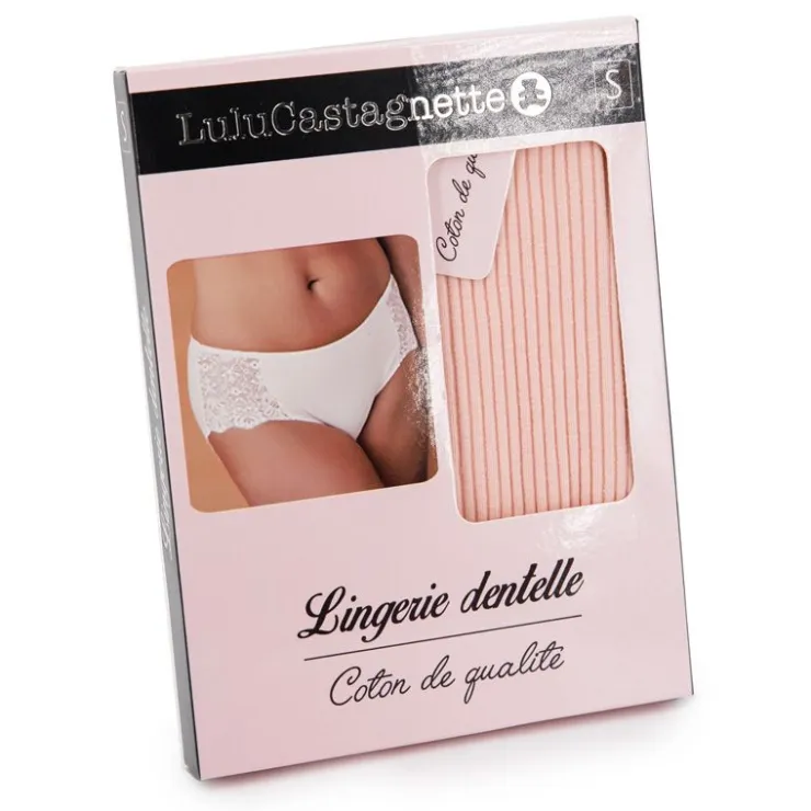 LULU CASTAGNETTE Culotte lingerie dentelle dalinda Femme ROSE CLAIR Discount
