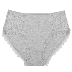 LULU CASTAGNETTE Culotte lingerie dentelle dalinda Femme GRIS Outlet