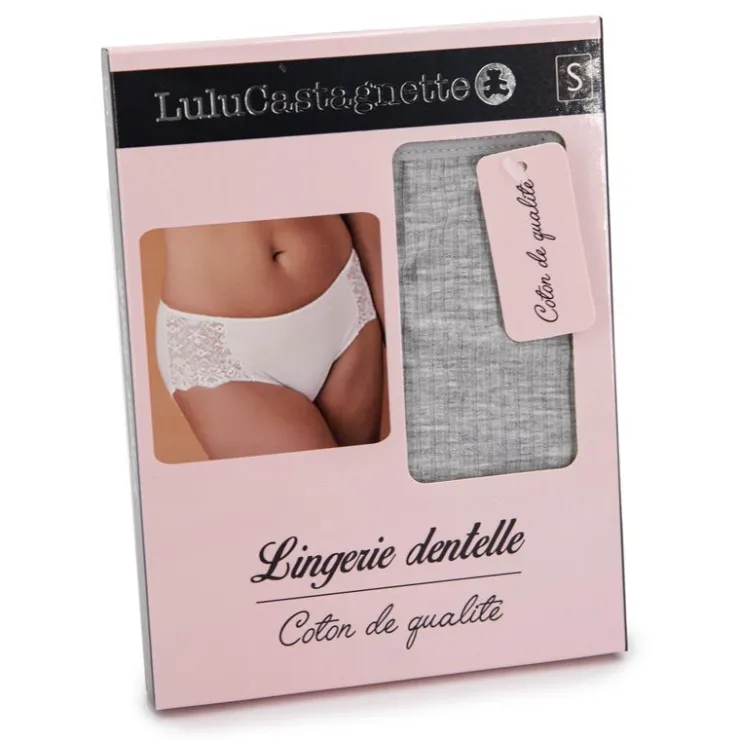 LULU CASTAGNETTE Culotte lingerie dentelle dalinda Femme GRIS Outlet