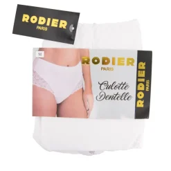 RODIER Culotte Livia taille haute en dentelle Femme BLANC