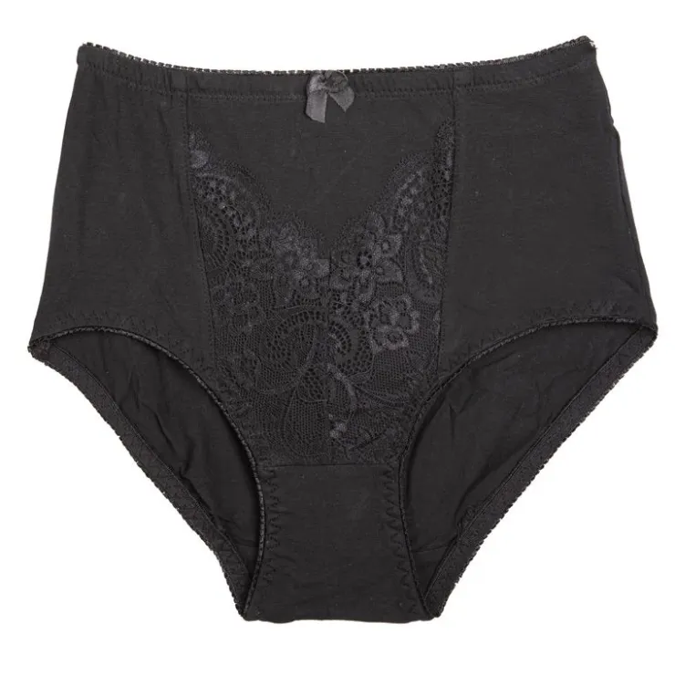 RODIER Culotte taille haute Naomi ultra confort coton biologique Femme NOIR Clearance