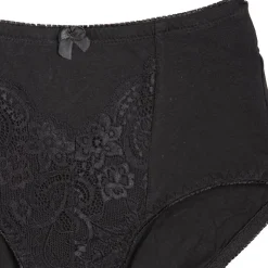 RODIER Culotte taille haute Naomi ultra confort coton biologique Femme NOIR Clearance