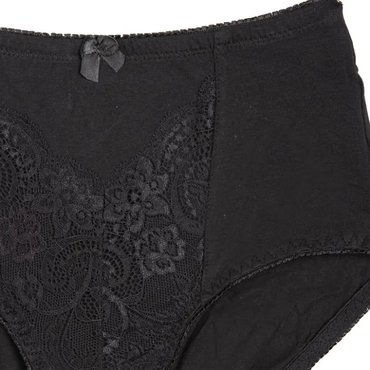 RODIER Culotte taille haute Naomi ultra confort coton biologique Femme NOIR Clearance