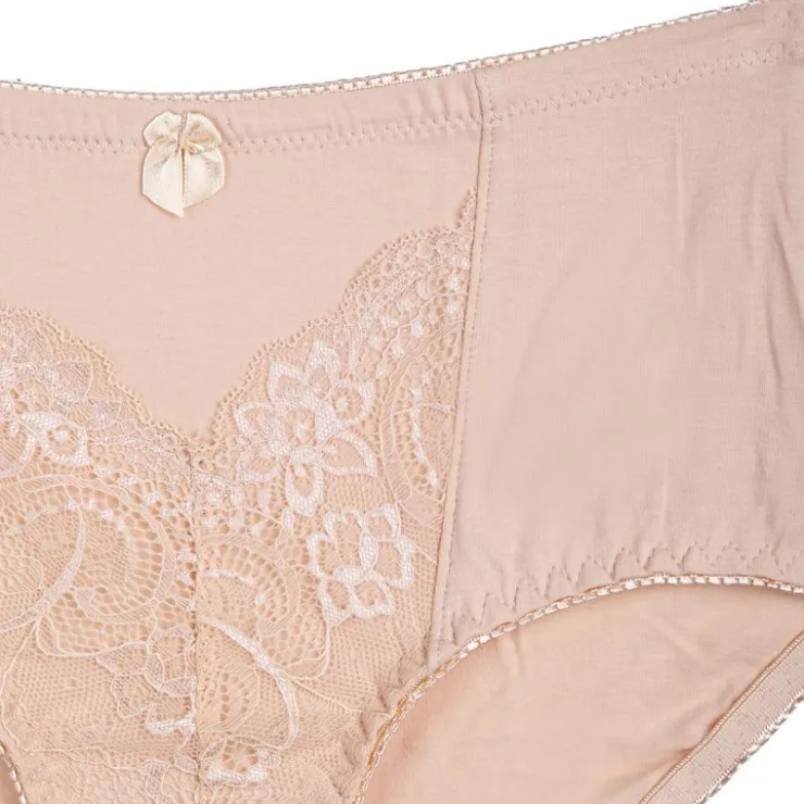 RODIER Culotte taille haute Naomi ultra confort coton biologique Femme BEIGE Discount