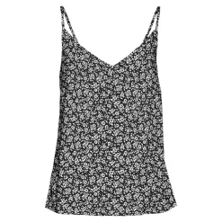VERO MODA Débardeur à petites fleurs avec bretelles ajustables Femme NOIR New