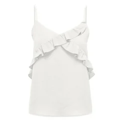 ONLY Débardeur à volants avec bretelles ajustables Femme BLANC Online