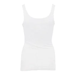 BILL TORNADE Débardeur ajusté en coton col rond Femme BLANC