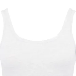 BILL TORNADE Débardeur ajusté en coton col rond Femme BLANC