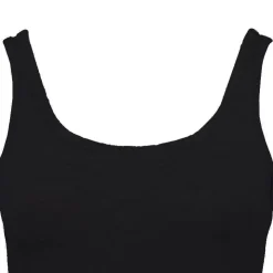 BILL TORNADE Débardeur ajusté en coton col rond Femme NOIR New