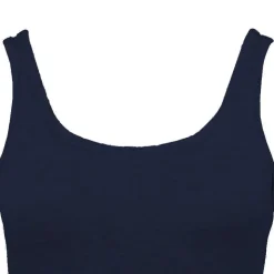 BILL TORNADE Débardeur ajusté en coton col rond Femme BLEU FONCE Clearance