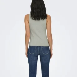 JDY Débardeur bodilla maille fine pailleté Femme VERT CLAIR