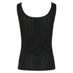 PIECES Débardeur col rond ajusté coton Femme NOIR Outlet