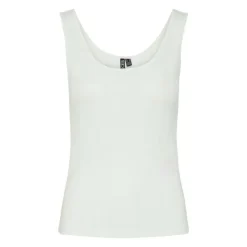 PIECES Débardeur col rond ajusté coton Femme BLANC Clearance
