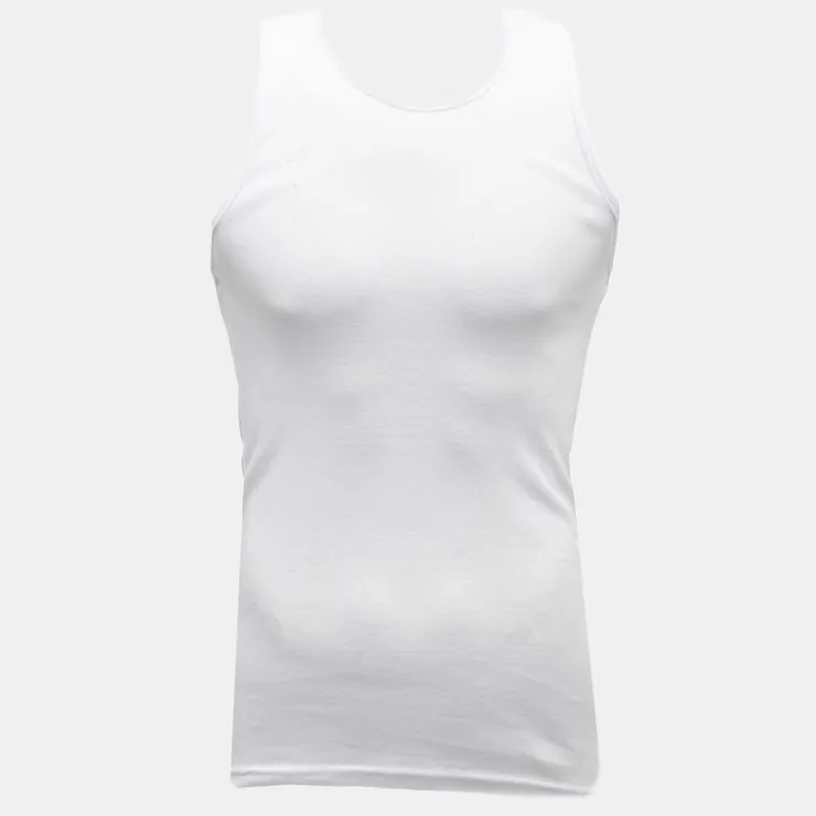 BILL TORNADE Débardeur coton ajusté Homme BLANC