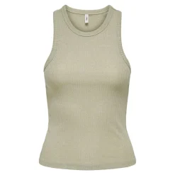 ONLY Débardeur côtelé Idole basique Femme VERT CLAIR Outlet