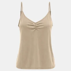 ONLY Débardeur hannah col v regular fit Femme BEIGE New