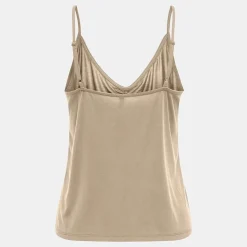 ONLY Débardeur hannah col v regular fit Femme BEIGE New