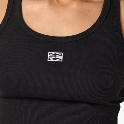 NOISY MAY Débardeur judy col rond logo brodé Femme NOIR Outlet