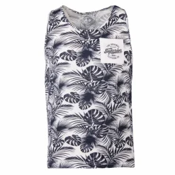 BLAGGIO Debardeur imprime Monro Homme BLEU FONCE