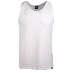 BLAGGIO Debardeur slub uni avec poche malabar Homme BLANC Best