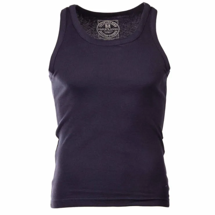 BLAGGIO Debardeur uni docker Homme BLEU FONCE Best