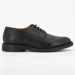 ELWIN Derbies à lacets basses cuir lisse Homme NOIR
