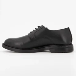 ELWIN Derbies à lacets basses cuir lisse Homme NOIR