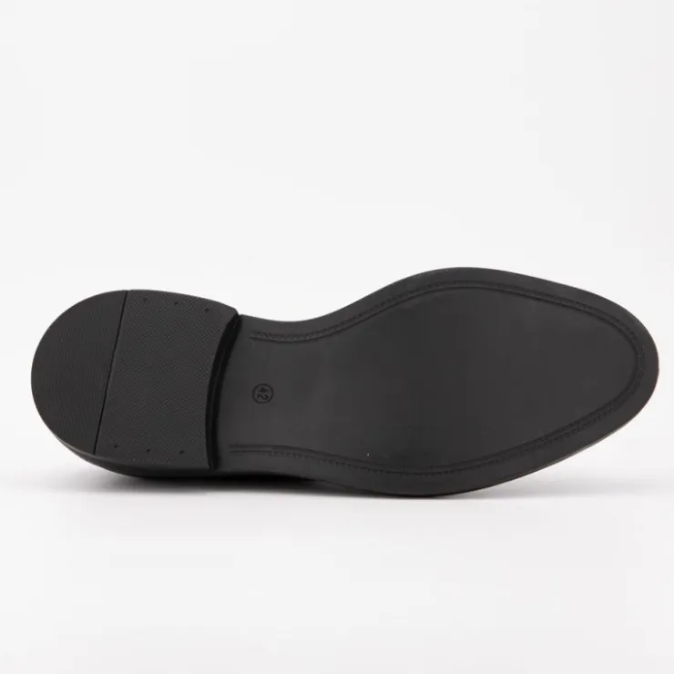 ELWIN Derbies cuir à lacets avec surpiqures Homme MARRON Discount