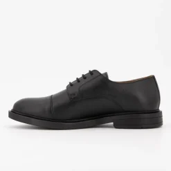 ELWIN Derbies cuir à lacets avec surpiqures Homme NOIR Hot
