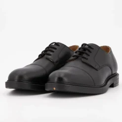 ELWIN Derbies cuir à lacets avec surpiqures Homme NOIR Hot
