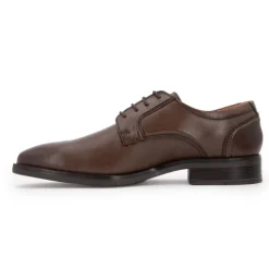 PIERRE CARDIN Derbies cuir lisse marron foncé à lacets fins Homme MARRON FONCE Online