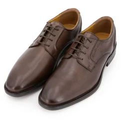 PIERRE CARDIN Derbies cuir lisse marron foncé à lacets fins Homme MARRON FONCE Online