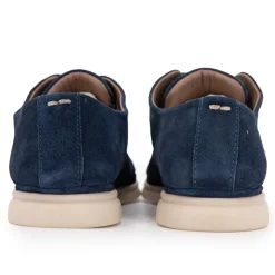 PIERRE CARDIN Derbies en cuir à lacets Homme BLEU