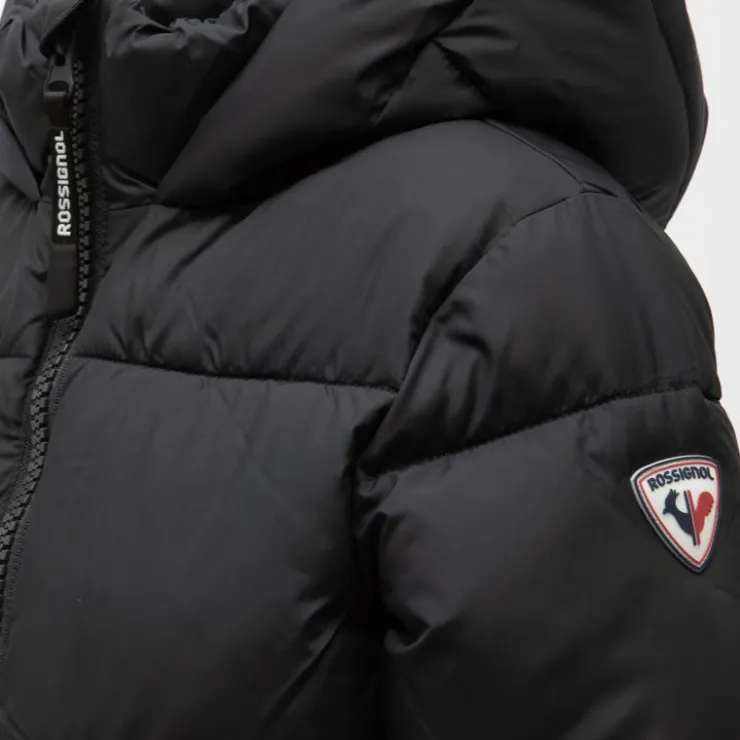 ROSSIGNOL Doudoune à capuche avec logo blason Enfant, Bébé NOIR Discount