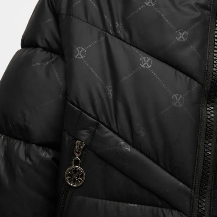 CXL BY CHRISTIAN LACROIX Doudoune avec capuche longue à motif Enfant NOIR Sale