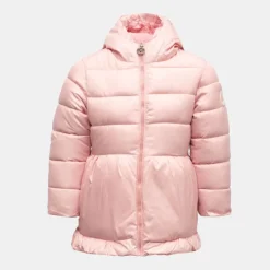 CXL BY CHRISTIAN LACROIX Doudoune courte à volants avec capuche Enfant, Bébé ROSE CLAIR New