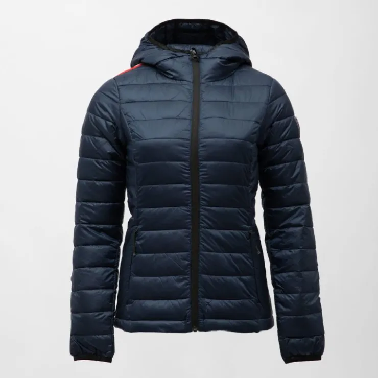 ROSSIGNOL Doudoune fine couleur unie avec capuche drapeau sur l'épaule Femme BLEU FONCE Discount