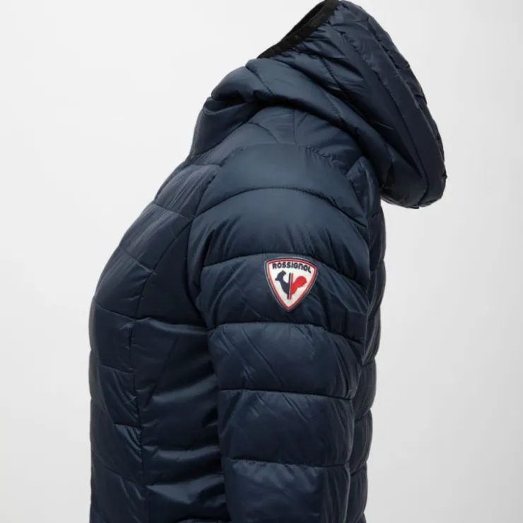 ROSSIGNOL Doudoune fine couleur unie avec capuche drapeau sur l'épaule Femme BLEU FONCE Discount