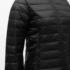 ROSSIGNOL Doudoune fine couleur unie avec capuche drapeau sur l'épaule Femme NOIR New