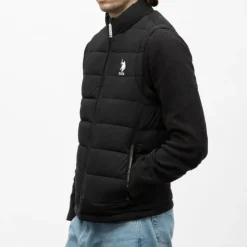 US POLO Doudoune sans mache asti Homme polyester NOIR Clearance