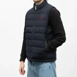 US POLO Doudoune sans mache asti Homme polyester BLEU FONCE Clearance