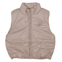 CXL BY CHRISTIAN LACROIX Doudoune sans manche similicuir zippée col montant Fille GRIS Sale