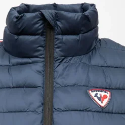 ROSSIGNOL Doudoune sans manches col cheminé logo à relief bi color Femme BLEU FONCE Hot